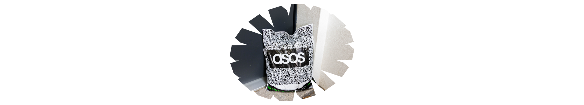 ASOS package on a step